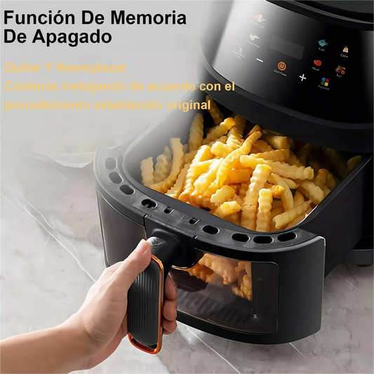 Freidora de Aire 2400W, 8L, con Pantalla LCD Inteligente