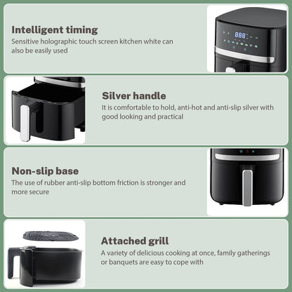Freidora de Aire 5,5 L Multifunción con Pantalla Táctil LED