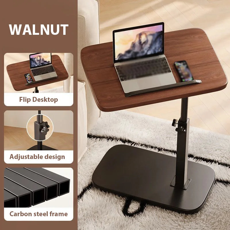 Multifunctional Lift Workstation For Small Space Computer Desk Foldable Bedside Table Adjustable Laptop Home Office Tea Table